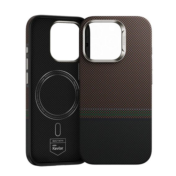 BENKS Kevlar Magnetic Armor Pro Prestige 600D Y065 carcasă pentru MagSafe cu buton activ pentru iPhone 16 Pro