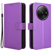 Cu clapetă pentru Xiaomi Redmi A3, Wallet Smart Magnet, violet