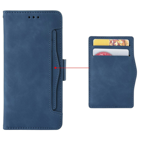 Cu clapetă pentru Oppo Reno 13F / Oppo Reno 13FS, Card Slot, albastru închis