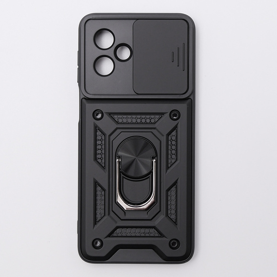 Husă blindată pentru Motorola Moto G54 5G, CamShield Slide, negru