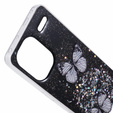 Husă pentru Xiaomi Redmi Note 13 Pro+, Glitter Butterfly, negru