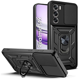Husă blindată pentru Realme 14X / Realme C75, CamShield Slide, negru
