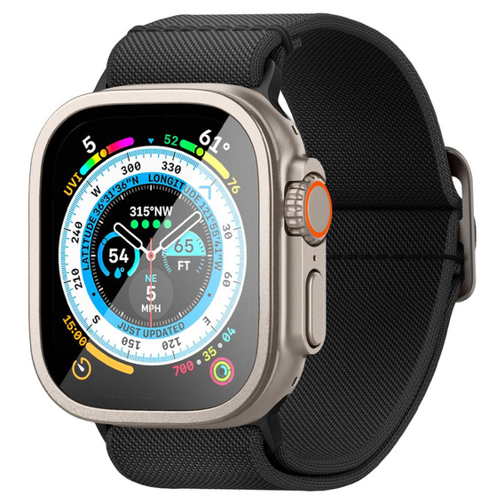 Szkło Hartowane SPIGEN GLAS.TR SLIM PRO do Apple Watch Ultra 49mm, z ramką, titanium / szare