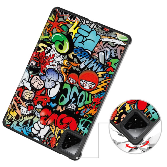 Husă pentru Xiaomi Pad 7 / 7 Pro, Smartcase, graffiti