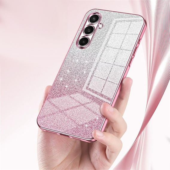 Husă Glitter CamShield pentru Samsung Galaxy A37 5G, roz