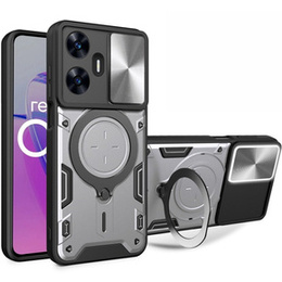 Husă blindată pentru Realme C55, CamShield Slide, de argint