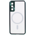 Carcasa Magnetic Dual Glass MagSafe pentru Samsung Galaxy S21+ Plus, verde
