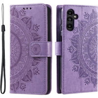 Cu clapetă pentru Samsung Galaxy A34 5G, Mandala, violet