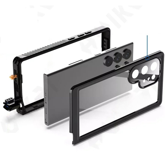 Husă impermeabilă IP68 pentru Samsung Galaxy S25 Ultra, negru