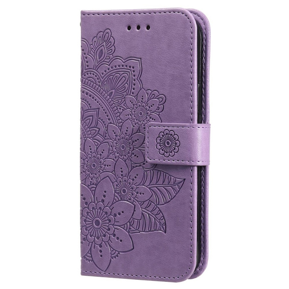 Cu clapetă pentru Samsung Galaxy A14 4G/5G, Mandala Flower, violet