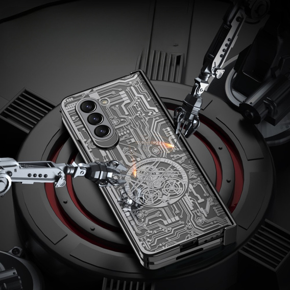 Husă pentru Samsung Galaxy Z Fold 5 5G, Mechanical Legend, negru