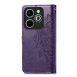Cu clapetă pentru Infinix Hot 40i, Mandala, violet