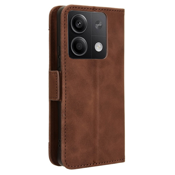 Cu clapetă pentru Xiaomi Redmi Note 13 5G, Card Slot, maro