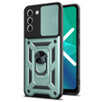 Husă blindată pentru Samsung Galaxy S23 Plus, CamShield Slide, verde
