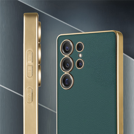 Huse pentru Samsung Galaxy S25 Ultra, GKK Leather, verde