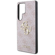 GUESS Huse pentru Samsung Galaxy S25 Ultra, 4G Big Metal Logo, roz