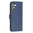 Cu clapetă pentru Samsung Galaxy A25 5G, BINFEN Wallet, albastru + sticlă 9H