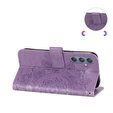 Cu clapetă pentru Samsung Galaxy M34 5G, Mandala Flower, violet