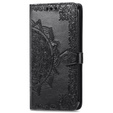 Cu clapetă pentru Motorola Moto E20/E30/E40, Mandala, negru