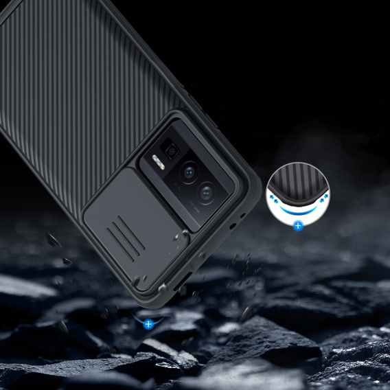 Carcasă blindată Nillkin pentru Poco F5 Pro, CamShield Pro, negru