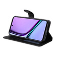 Cu clapetă pentru Realme C67, Leather Wallet, negru