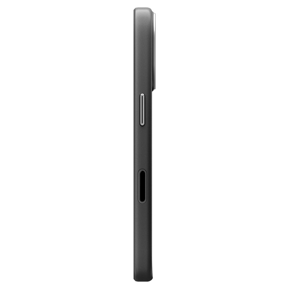 Geantă Spigen Enzo Aramid MagSafe pentru iPhone 17, negru carbon / argintiu
