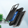 Huse pentru Samsung Galaxy S23, Sliding Card Holder, negru