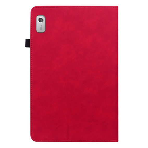 Huse pentru Lenovo Tab M9, Wallet Pen Slot, roșu