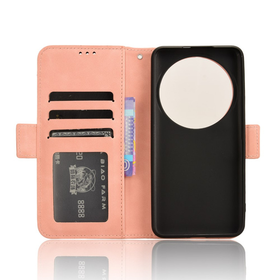 Cu clapetă pentru Xiaomi 14 Ultra, Card Slot, roz