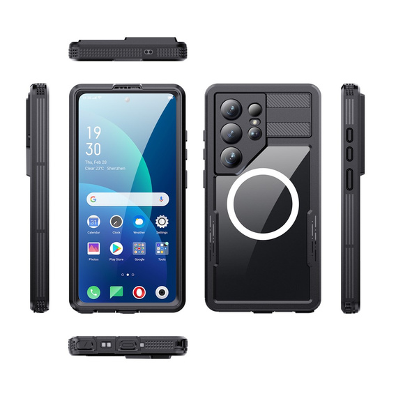 Husă impermeabilă Redpepper MagSafe pentru Samsung Galaxy S26 Ultra, negru