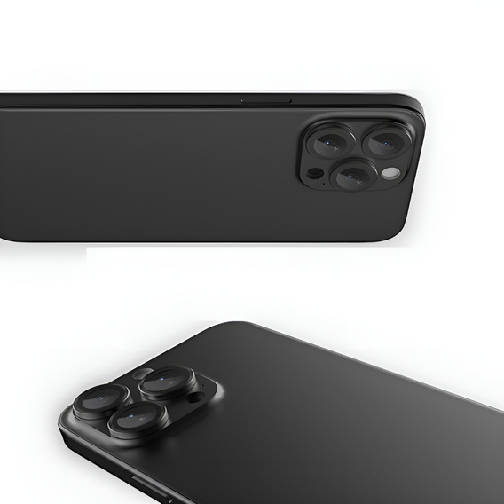 ERBORD OPTIK Pro sticlă călită pentru iPhone 16 Pro / 16 Pro Max camera foto, negru