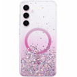 Husă pentru Samsung Galaxy S24, Glittery, pentru MagSafe, roz
