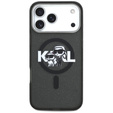 Husă MagSafe Karl Lagerfeld IML Glitter Karl & Choupette Sketch Logo pentru iPhone 17 Pro Max