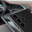 Huse pentru Samsung Galaxy S24 Ultra, GKK Woven Leather, negru