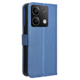 Cu clapetă pentru Xiaomi Redmi Note 13 5G, Wallet Smart Magnet, albastru