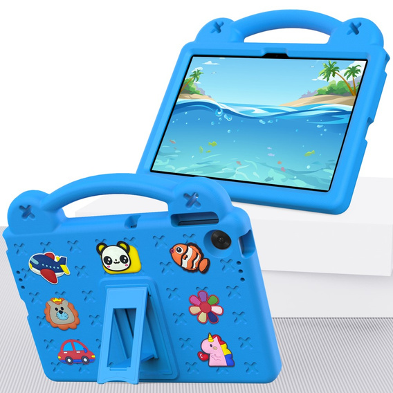 Husă pentru copii pentru Lenovo Tab TB311FU, Cute Patterns, cu suport, albastru