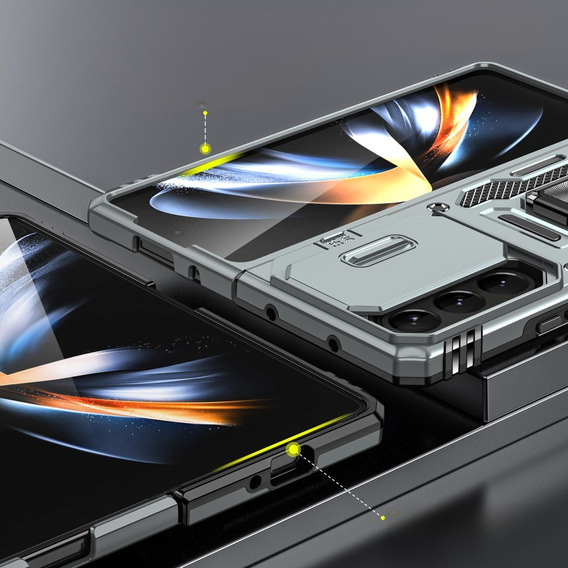 Husă blindată pentru Samsung Galaxy Z Fold6 5G, CamShield Slide, de argint