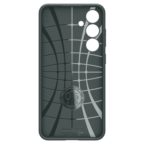 Carcasa Spigen pentru Samsung Galaxy S24 FE, Liquid Air, verde + 9H Tempered Glass