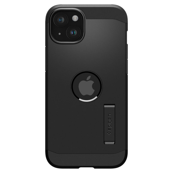 Carcasa Spigen pentru iPhone 15, Tough Armor Mag MagSafe, negru + 9H Tempered Glass