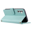 Husă cu clapetă pentru Samsung Galaxy A36 5G, Rhombus Crossbody Leather, verde