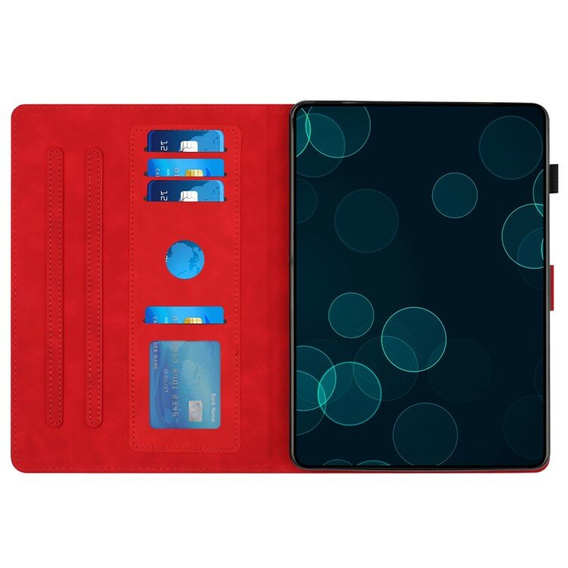 Husă pentru Lenovo Tab M10 Plus 10.6 Gen 3 TB-125F TB-128F, Classic, cu spațiu pentru stylus, roșu