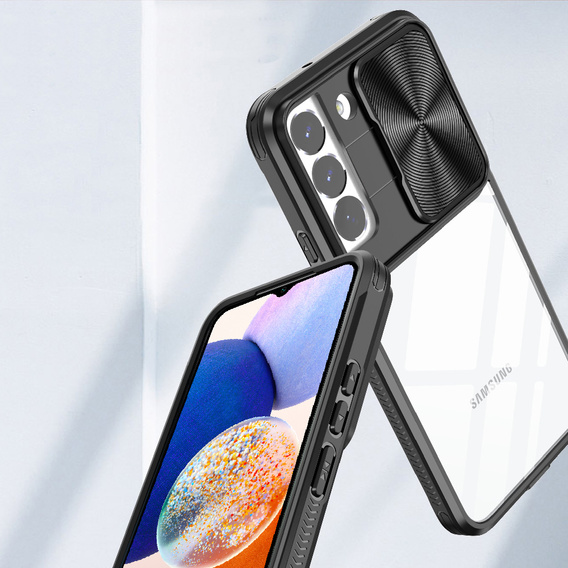 Huse pentru Samsung Galaxy A14 4G/5G, Slide Camera, negru