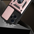 Husă blindată pentru Xiaomi Poco F5, CamShield Slide, roz rose gold