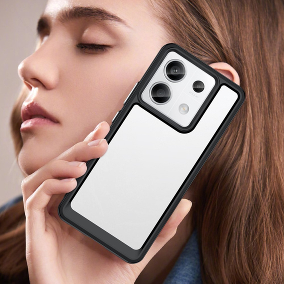 Huse pentru Xiaomi Redmi Note 13 Pro 5G, Fusion Hybrid, transparent / negru