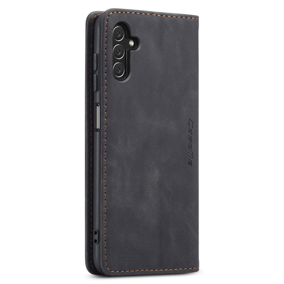 Husa CASEME pentru Samsung Galaxy A04S / A13 5G, Leather Wallet Case, negru