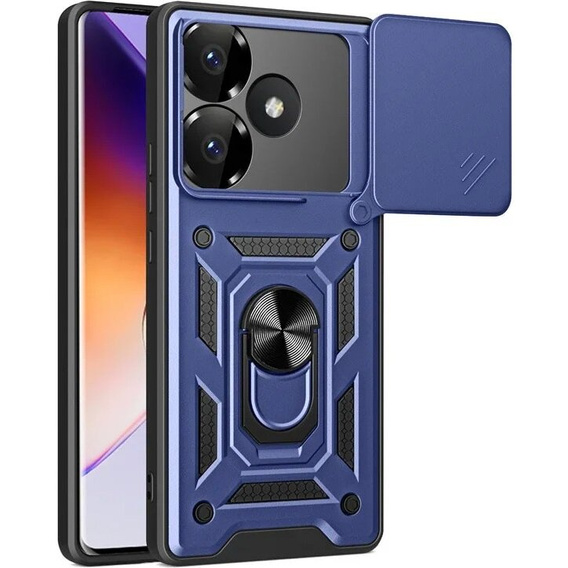 Husă blindată pentru Xiaomi Redmi 13, CamShield Slide, albastru