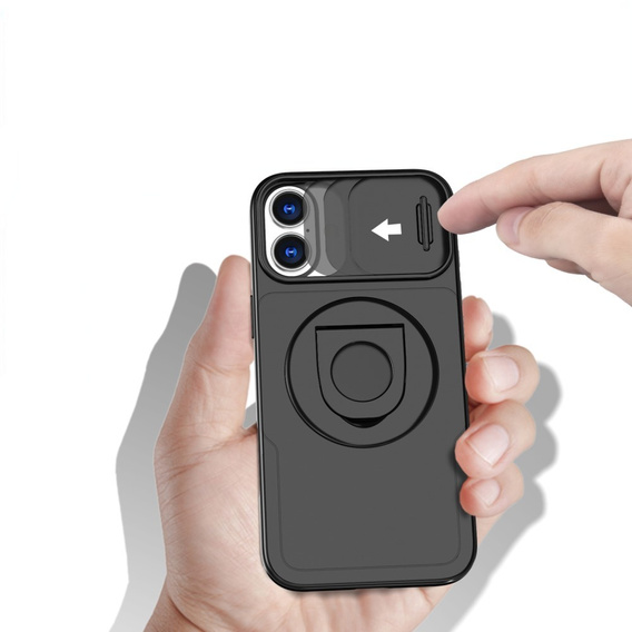 Husă pentru iPhone 16 Plus, Military Magnet, pentru MagSafe, negru