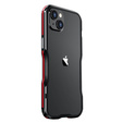 Husa LUPHIE pentru iPhone 14, Armor Bumper, negru / roșu