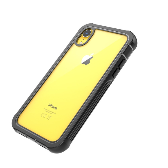 Carcasă pentru iPhone XR, Shockproof, cu folie, negru