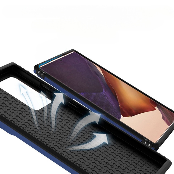 Husă blindată pentru Samsung Galaxy Note 20 Ultra, CamShield Slide, albastru